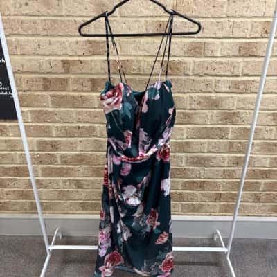 City Chic Womens green floral dress Size L 