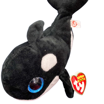 Ty. Beanie Boos. Nora the Orca Killer whale. 20cm plush toy. 