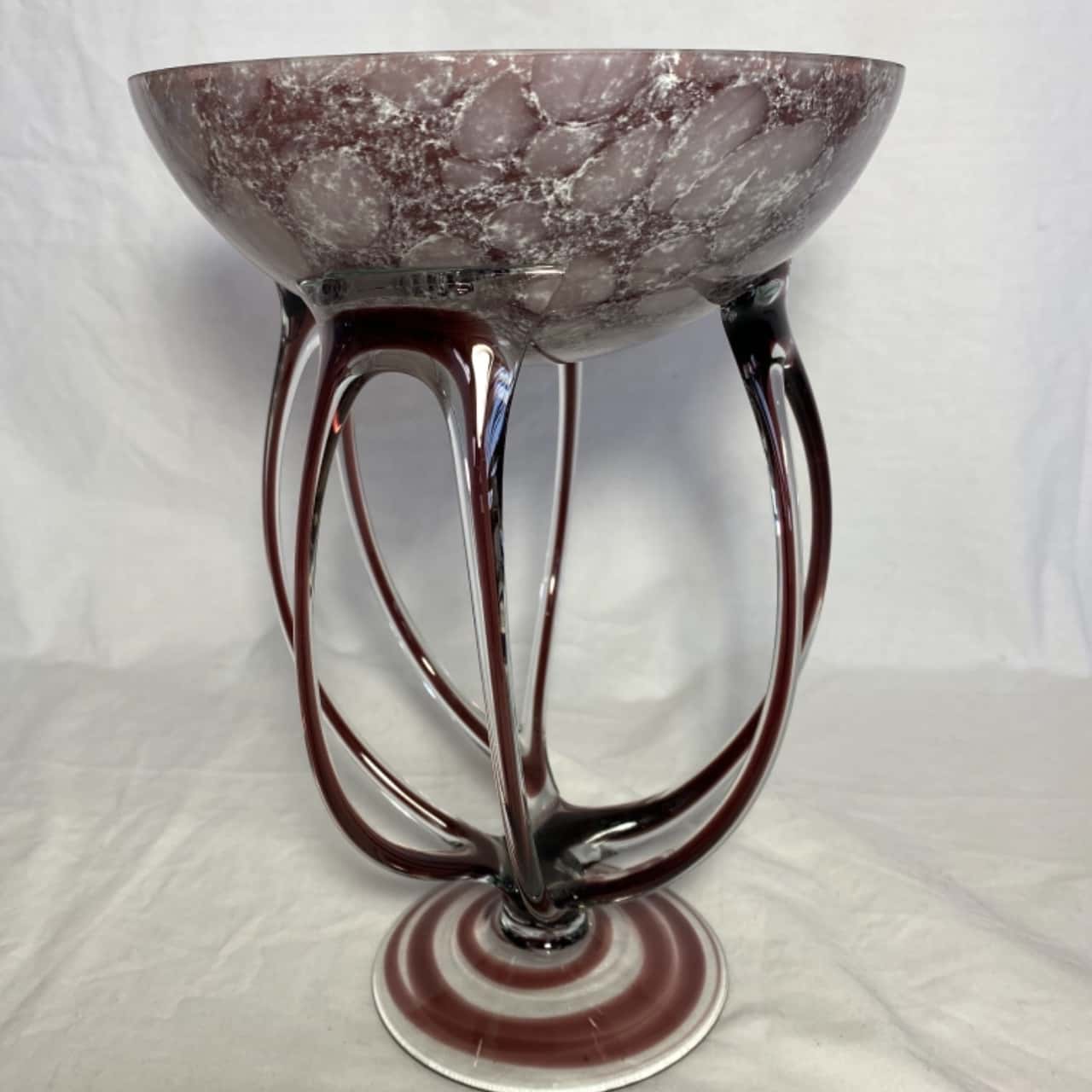 Vaso In Vetro Artistico Soffiato A Mano Jozefina Art Factory, Modello AZ56, Altezza 30 Cm – Pezzo Unico Fatto In Polonia