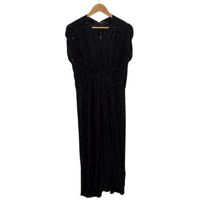 Mes Demoiselles Womens  Size 38 Maxi Dress Black  / Gold 