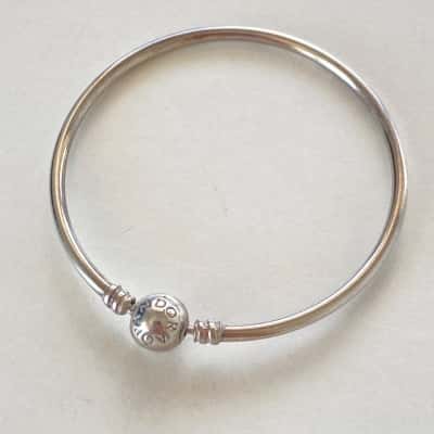 Pandora 925 Sterling Silver Bangle Bracelet 