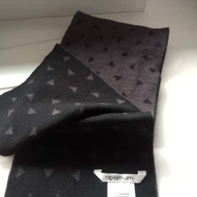  Mens  Optimum Scarf Black / Grey 