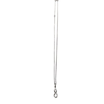 925 Silver Necklace & 925 Silver Infinity Pendant With Cubic Zirconia