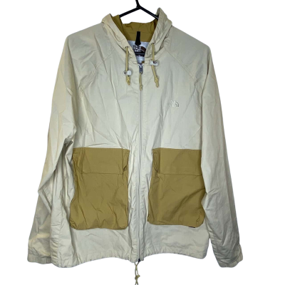The North Face Mens Ripstop Wind Hooded Jacket Cream 