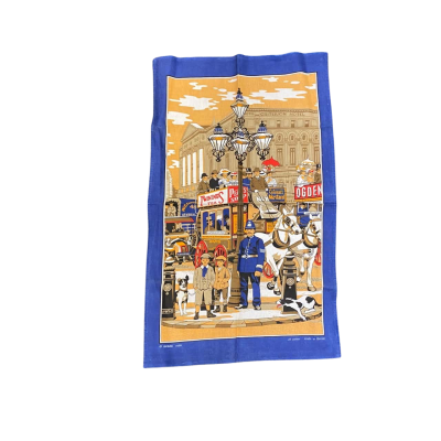 Old London Blue Cotton Tea Towel