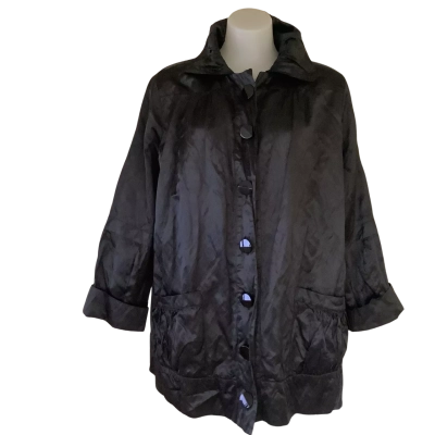 RJ Wear.  Black Lightweight Dress Coat.  Size 14 