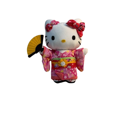 Sanrio hello kitty plush with chirimen fabric kimono 