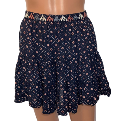 Tigerlily Womens  Size 6 Mini Skirt Blue / Pattern 