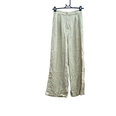 Dotti Womens Size 10 Beige Linen Wide Leg Pants 