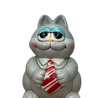 Vintage Garfield Style Ceramic Money Coin Bank Made in Korea