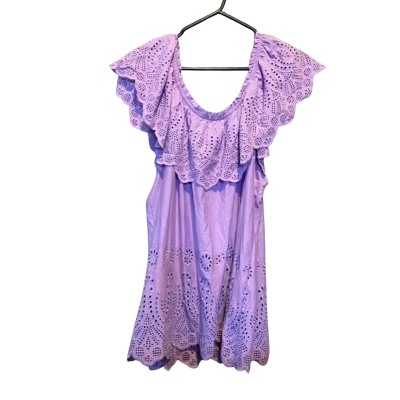 Autograph Womens  Size XL Off-the-shoulder Top Purple 