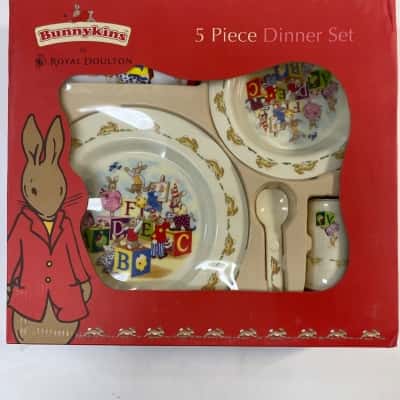 Bunnykins 5 Piece ABC Melamine Dinnerware Set