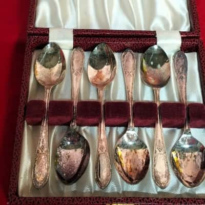 Vintage Silver Plated Teaspoons set of 6 Silverpride Made in Sheffield England