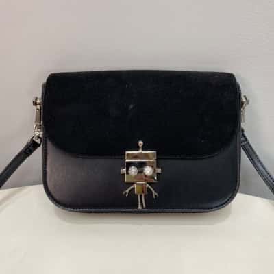 Charles & Keith Womens Shoulder Bag Black  / Silver 