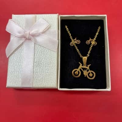  Women’s Necklace & matching earring set Gold (costume) 