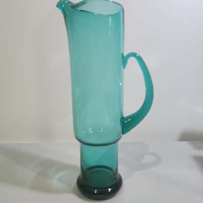Tall Glass Pitcher - BLUE