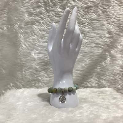  Womens Amazonite Beaded Bracelet 