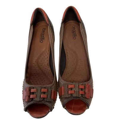  Brazilio  Size 38 Heels Brown 