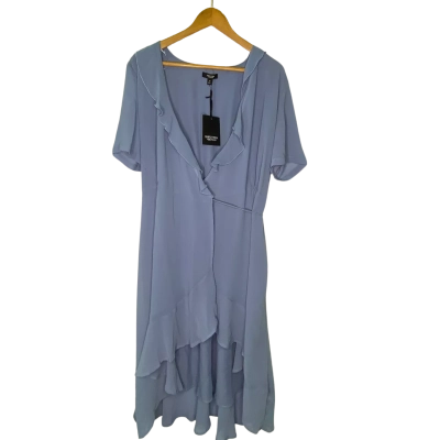 Simply Vera Vera Wang Womens  Size 14 Wrap Dress Blue 