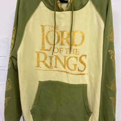 Lord of the rings Mens  Size XXL Hoodie Cream / Gold / Green 