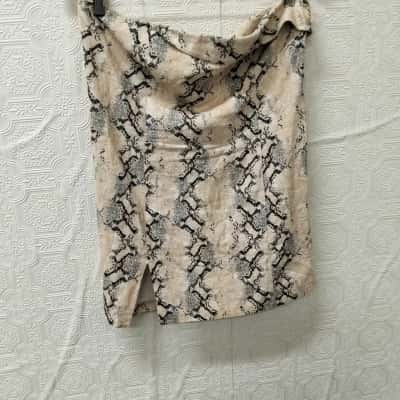 Bec & Bridge Womens  Size 12 Sneak Skin Print Top VGUC 