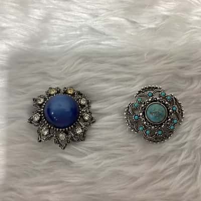  Womens Brooch Blue / Other / Silver 