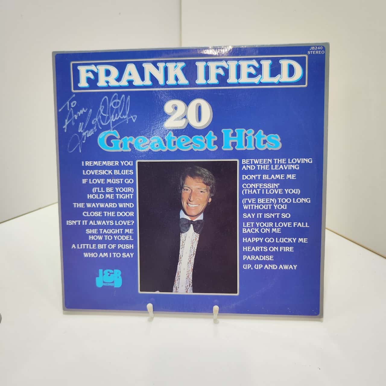 Ilfield SIGNED copy Frank Ifield 20 Greatest Hits Vinyl (s)