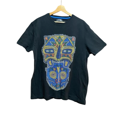 Desigual Mens  Size XL Short Sleeve T-shirt Black  