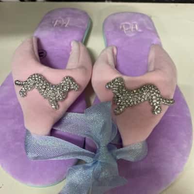 Peter Alexander slippers   Size M Pink  / Purple  new 