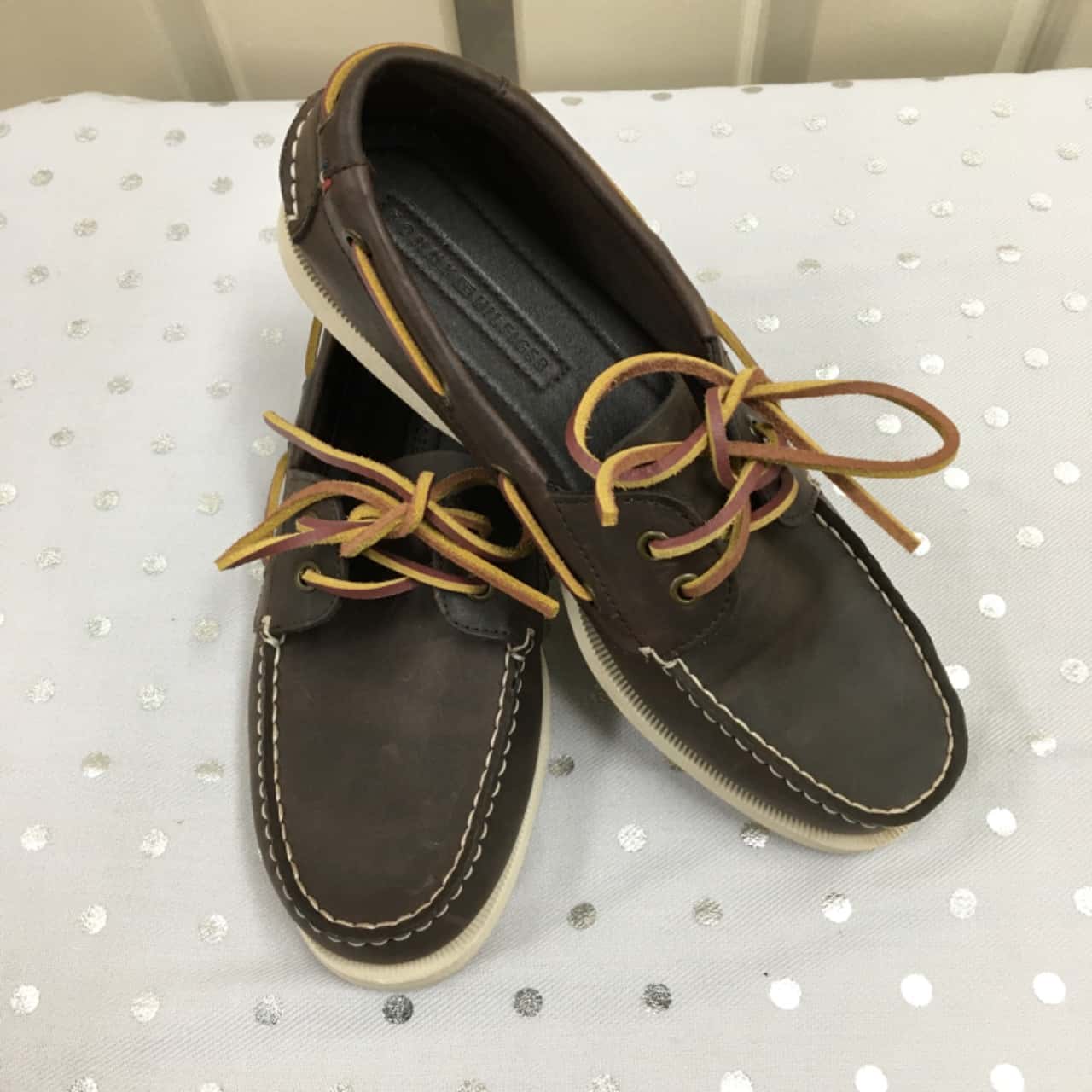Tommy Hilfiger Mens Brown Tie Up Loafers Size 8/41 (EU)(s)