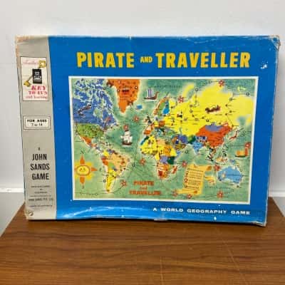 Milton Bradley 1960 vintage “Pirate and Traveler” board game 