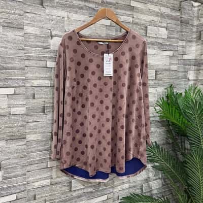 Taking Shape Womens  Size 16 Shirt Pink  / Polka Dot 