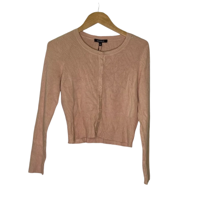 Basque Womens  Size 8 Button-down Cardigan Pink  