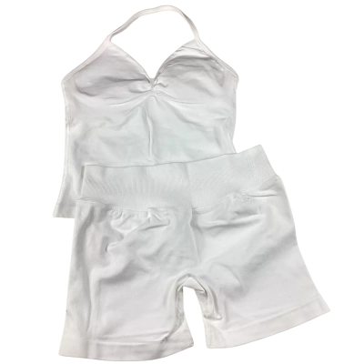 DFYNE Top & Bike Shorts - White Size M