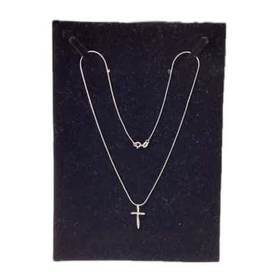  Womens Necklace / Cross Pendant Sterling Silver 
