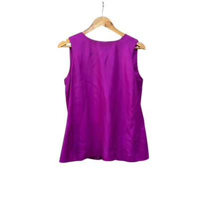 Oroton Womens  Size 12 100% Silk Top Purple 