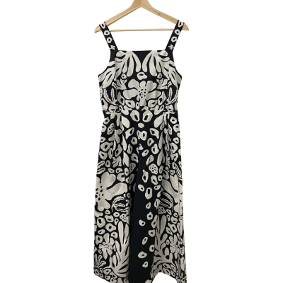 Gorman Womens  Size 12 Wide Leg Jumpsuit Black  / White 