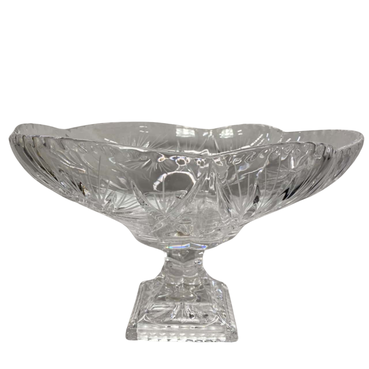 JCC Lead Crystal Standing Fruit Bowl