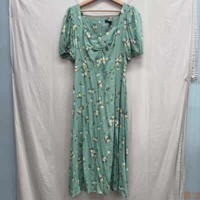 BNWT FRENCH CONNECTION Forest Floral Midi Dress Size 10