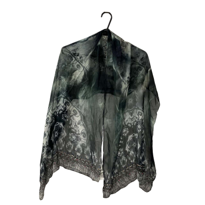 Camilla Women's Scarf Black  / Green / Multicoloured / White 