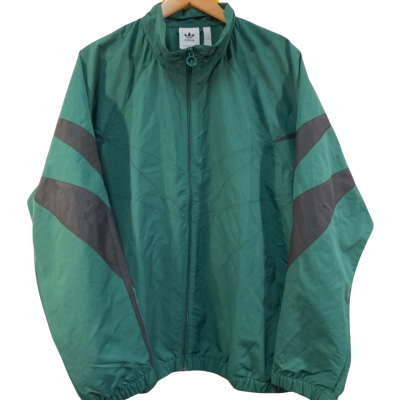 Adidas Unisex  Size XL Track Jacket Black  / Green 