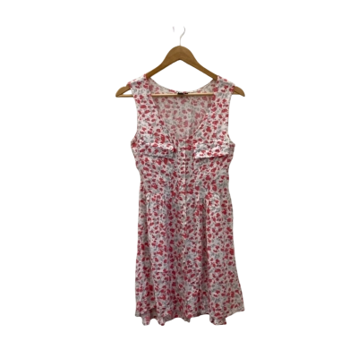 Roxy Womens  Size 8 Sleeveless Dress  Floral / Red / White 