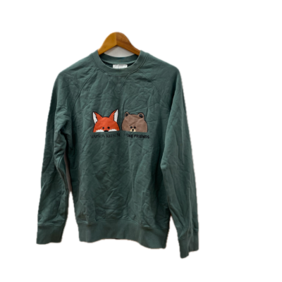 Maison Kitsune x Line Friends Collaboration Unisex jumper Size S Green 