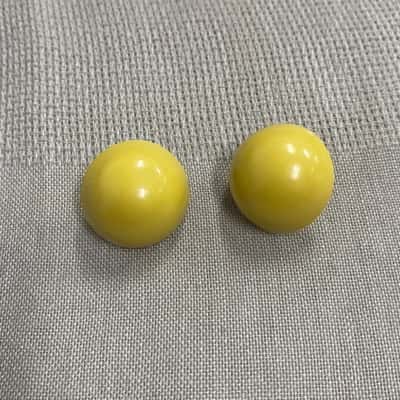  Womens Vintage Mustard Yellow Clip On Earrings 