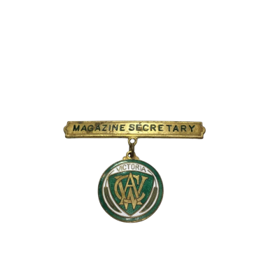 Vintage Country Women’s Association ‘Magazine Secretary’ Pin & Badge