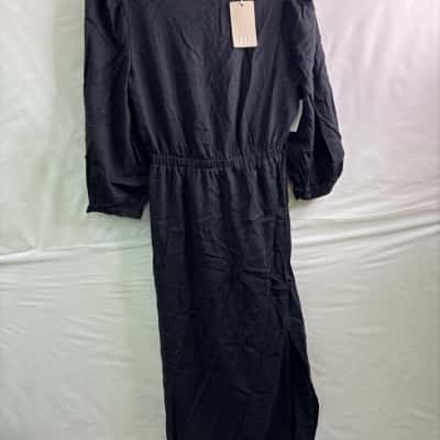 Savel Womens Size 12 Maxi Dress Black BNWT