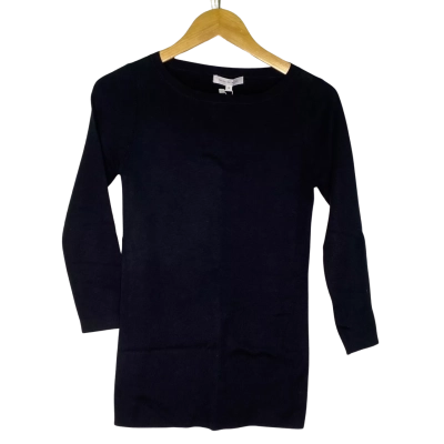 Veronika Maine Womens  Size M Long Sleeve Top Black  