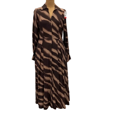Witchery Womens Abstract Animal Print Dress  Size 8 Brown/Natural