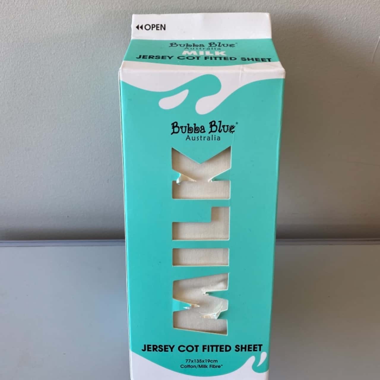 Bubba Blue Australia Milk Jersey Fitted Sheet New in Packaging(s)