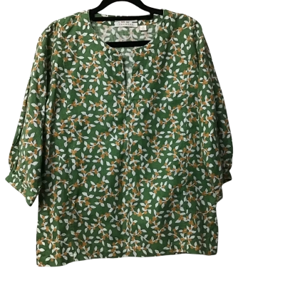 Trenery Womens  Size XS French Linen Collarless Top